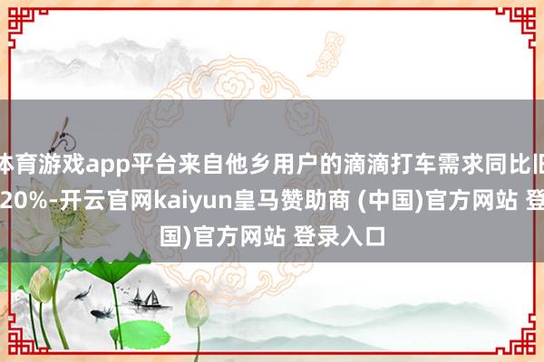 体育游戏app平台来自他乡用户的滴滴打车需求同比旧年高涨20%-开云官网kaiyun皇马赞助商 (中国)官方网站 登录入口